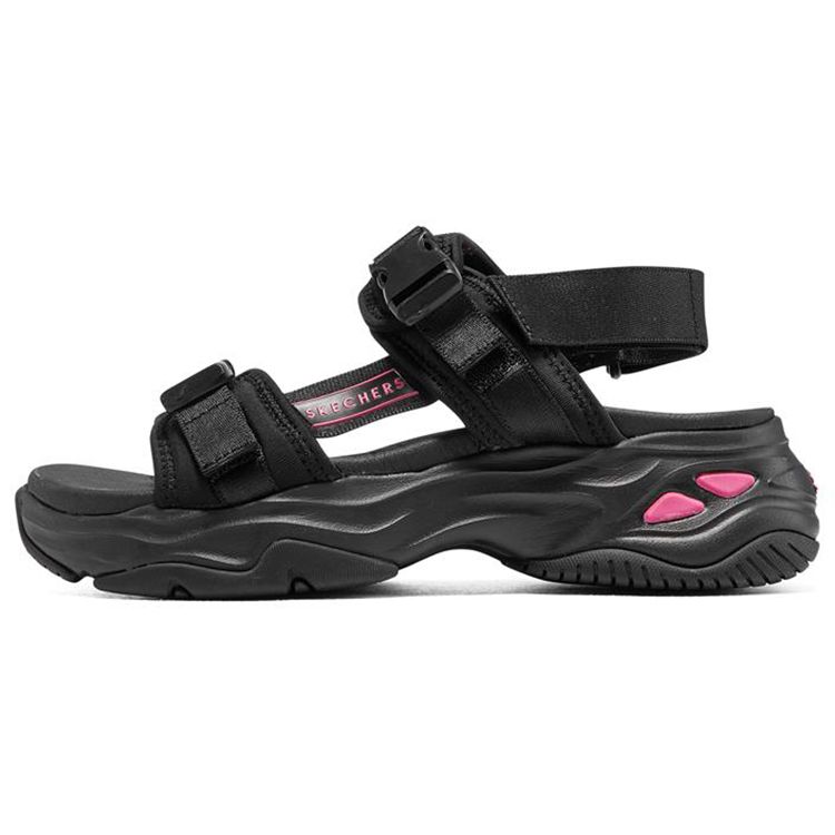 Skechers Women's Black Dlites 4.0 Comfortable Beach Sandals Sandals 119385-Bbk Cm