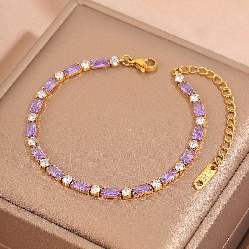 Popular bracelet, titanium steel does not fade, love zircon bracelet, high-end female light luxury niche bracelet, bracelet.