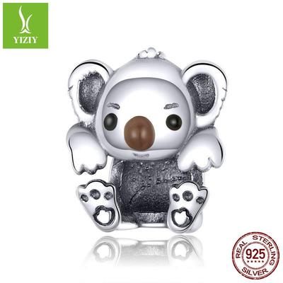 Sterling Silver Cute Koala Baby Beaded Bracelet DIY Kit (SCC1304)
