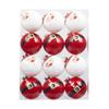 12pcs 6cm Christmas Hanging Balls Set Red White Xmas Tree Pendants  Holiday Festival Decor