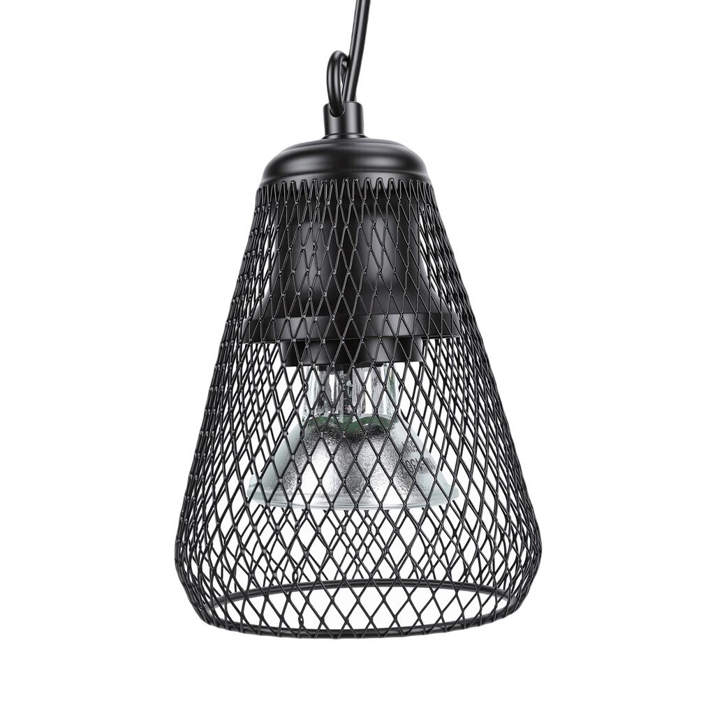 Reptile Heater Lamp Anti Scald Mesh Cage Lampshade Cover for Turtles Chicks Lizard Snake US Plug