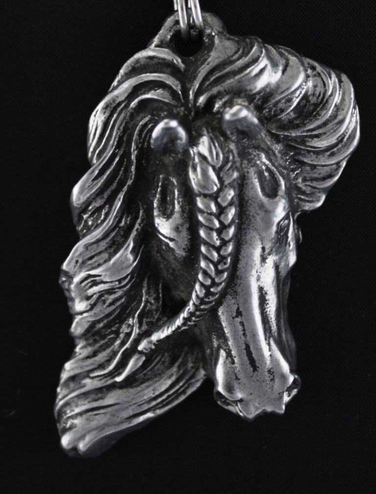 Friesian Horse I - Necklace with a Horse, Silver-plated Pendant for a Horse Fan, Unique Jewelry by Art-Dog Brand