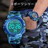 Digital Watch 50m Water Resistant Date Day Alarm LED Display Waterproof Watch Sports Watch Outdoor Digital Watch Men's Multi-Function