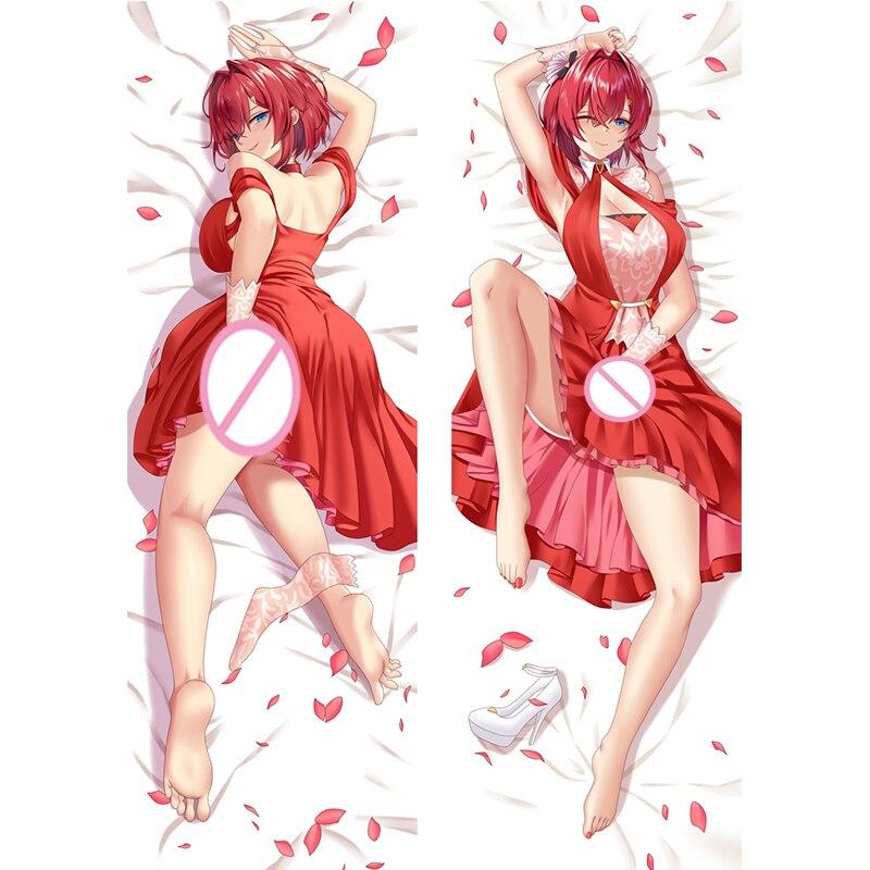 

60x180 см Vtuber Dakimakura наволочка обнимая персиковая наволочка с принтом 3D двусторонняя аниме наволочка