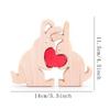 Bunny Figurine Home Decor Hold Heart Table Centerpiece Wooden Rabbit Home Decoration Rustic Home Decoration Farmhouse Table Sign