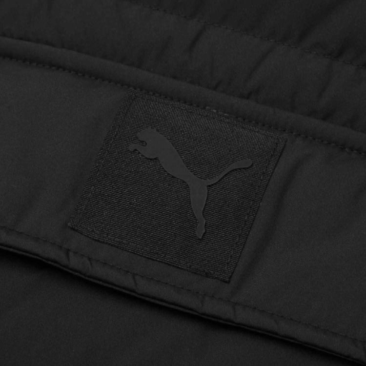 Puma Protective Logo Solid Color Mid-Length Casual Sports Hooded Down Jacket Men Outerwear Black 847665-01