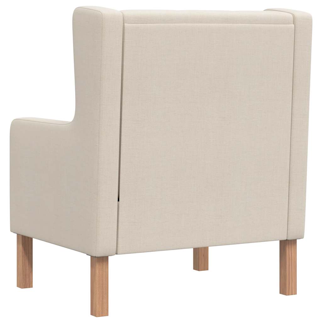 vidaXL Sessel Cremeweiß Stoff