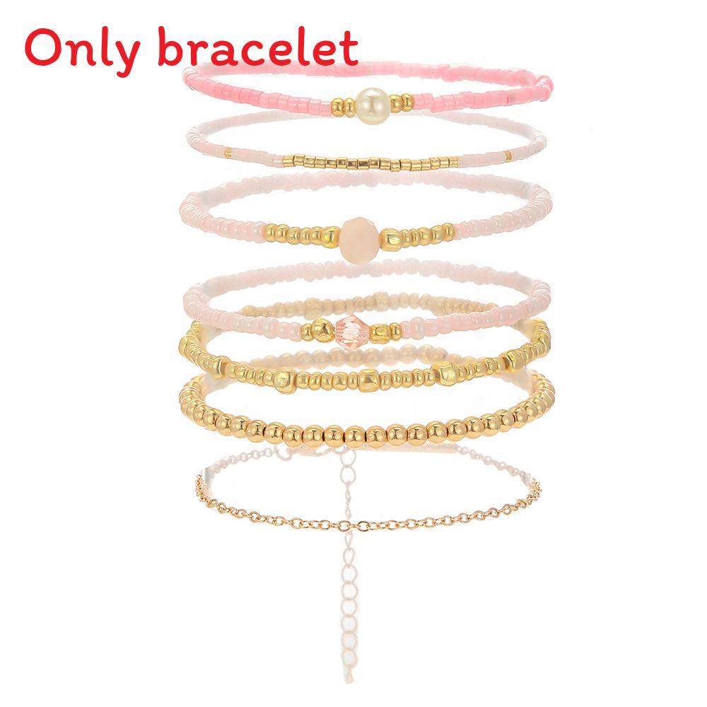Bohemian Style Beaded Bracelet Set With Glass And Alloy For Women Gift Ideas