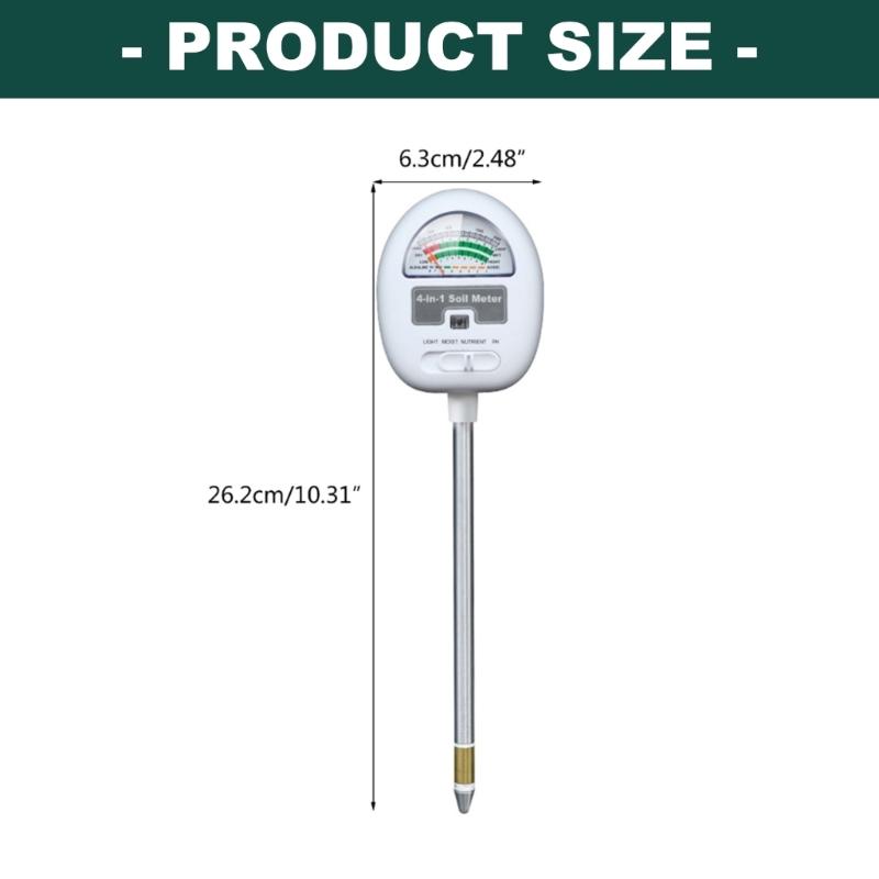 Digital Soil Acid Base Meter with Moisture Fertility & Sunlight Detection Strong Plastic Build Easy to Read Display ABS