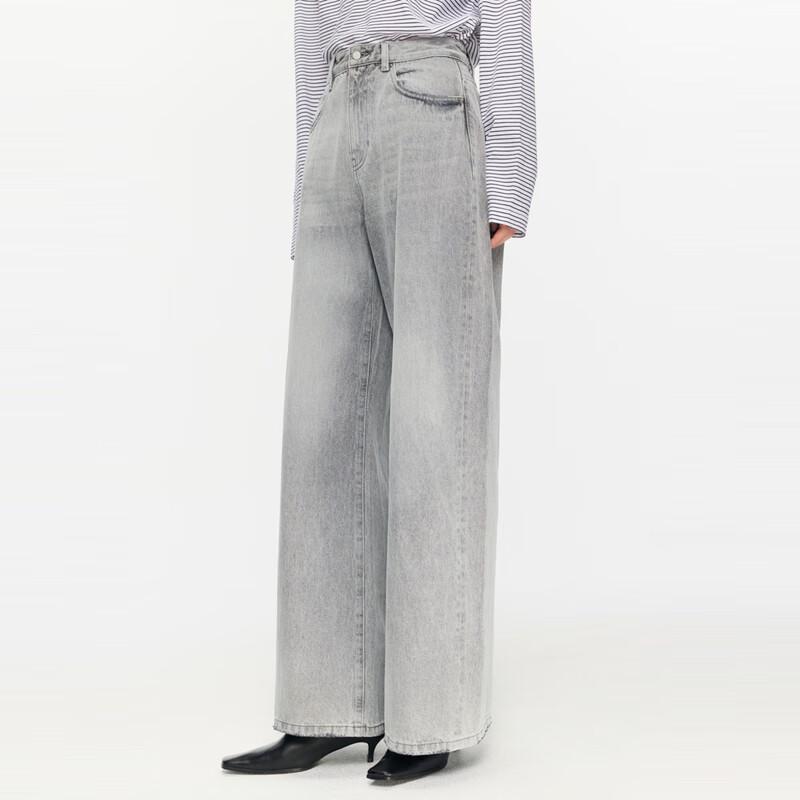 

JNBY Women s Fall 2024 Wide-Leg Denim Jeans L