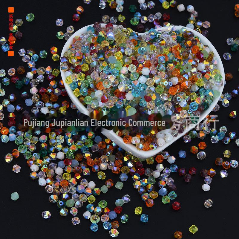 

3 мм хрустальные стеклянные острые бусины - DIY ювелирные аксессуары 3mm Beads AB (100 pieces per pack)