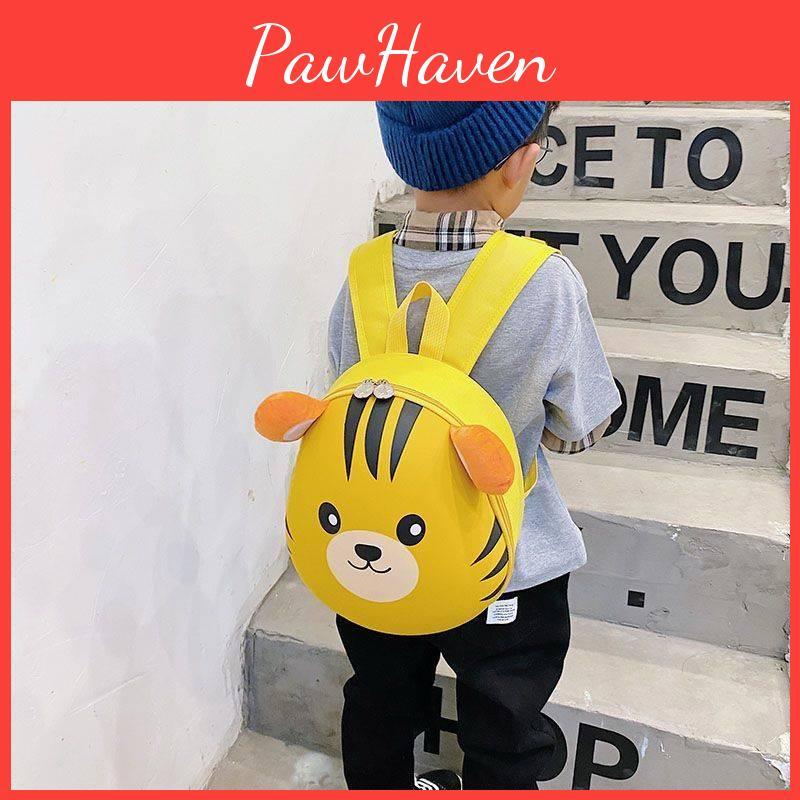 Dog Animal Print Backpack Tiger Schoolbag Lightweight Kindergarten Bag Student