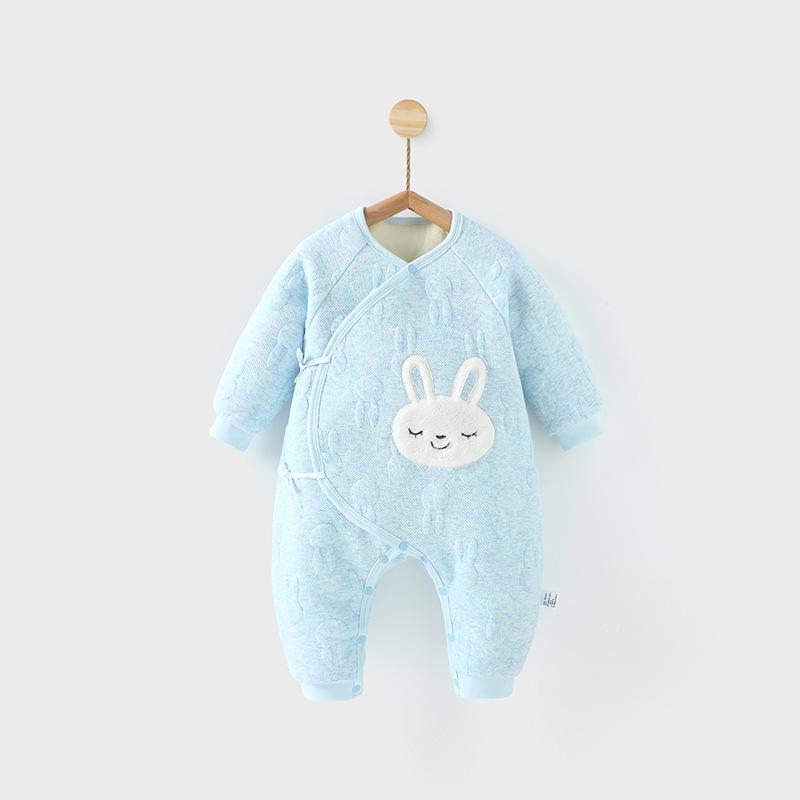 Thickened Winter Baby Bodysuit: Warm Padded Long Sleeve Romper for Newborns