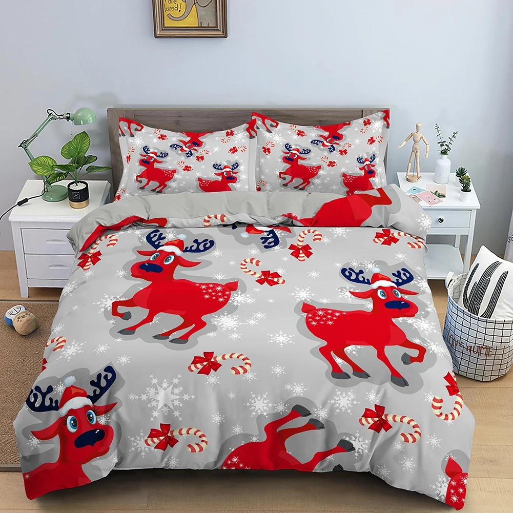 Comforter Christmas Snowman Christmas Hat Merry Christmas Style Decor King Queen Full Sizes For Women Men Kids Holiday Gifts