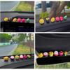 6PCS Fruit Rearview Mirror Dashboard Decoration Cute Gift Interior Ornaments Center Console Figure Bicycle Car Navigation Doll