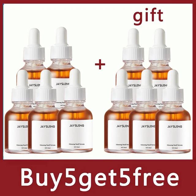Ginseng Snail Serum Anti Wrinkle Aging Eye Face Lift Tightening Moisturising Smooth Fine Lines Brighten Korean Cosmetics 30ML