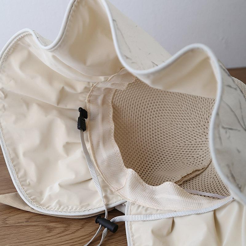 New Summer Women's UV Protection Seaside Breathable Sun Hat Bow Mesh Big Eaves Bucket Hat Sun Hat