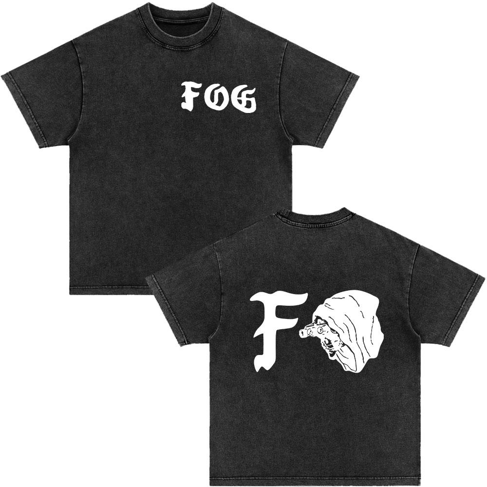 Forward Observations Group Be Seeing You Washed Vintage T-shirt Skeleton Graphic Punk Gothic T-Shirts Men Women Oversized Tshirt