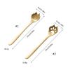 Stainless Steel Coffee Spoon Cat Paw Spoon Cake Milk Powder Scoop Baking Spoons Stirring Spoon Kitchen Tableware Tool