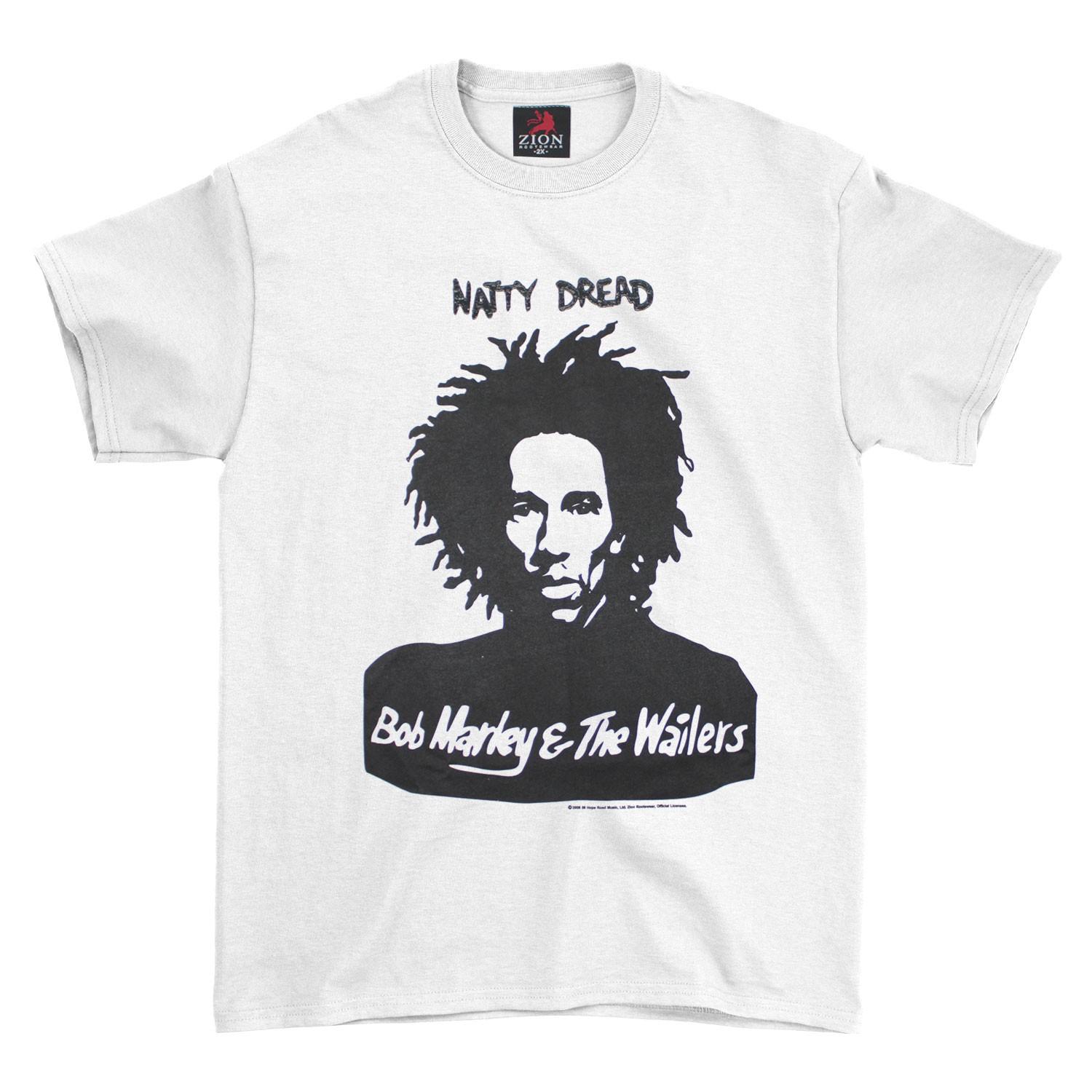 Men s Bob Marley Natty Dread T-Shirt Mens Womens Tees Top X White 2XL