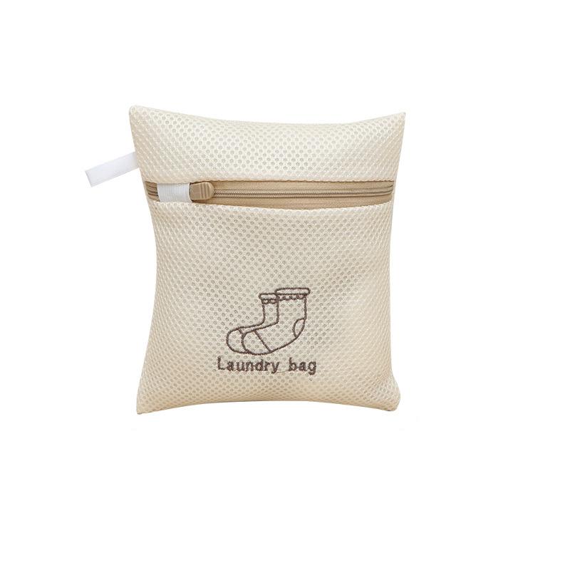 Tvättväska Fint Nät Broderi Tryck Tvättpåse Hushåll Kläder Rengöring Tvättväskor För Tvättmaskiner Ny 7-delade Set
