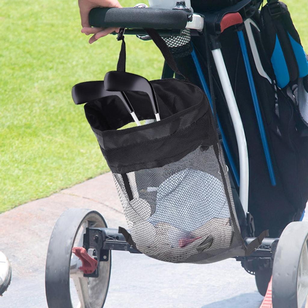 Golf Accessory Bag Mesh Lightweight Golf Storage Bags For Men Breathable Golf Bag Golf Push Cart Accessories Closure Push Cart