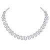 Women's Silver Plated American Diamond Necklace/Jewellery Set with Earrings