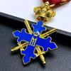 Medalha Romena de Bravura, Distintivo Cruz Azul, Medalha Comemorativa Estrangeira, Distintivo de Metal, Pingente, Distintivo, Presente de Natal, Enchedores de meias