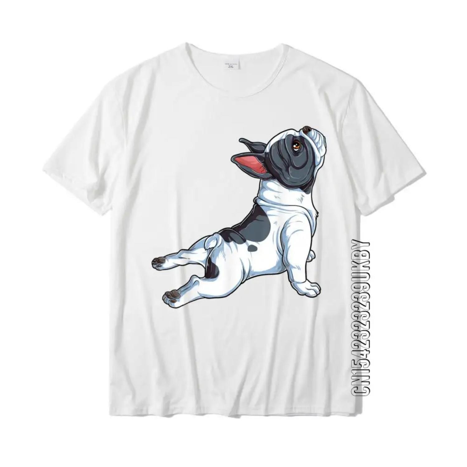 

Футболка для йоги с французским бульдогом Frenchie Namaste Мужская Забавная Подарочная Футболка Повседневные Футболки Топы и Футболки Хлопок Мужская Модная S чёрный