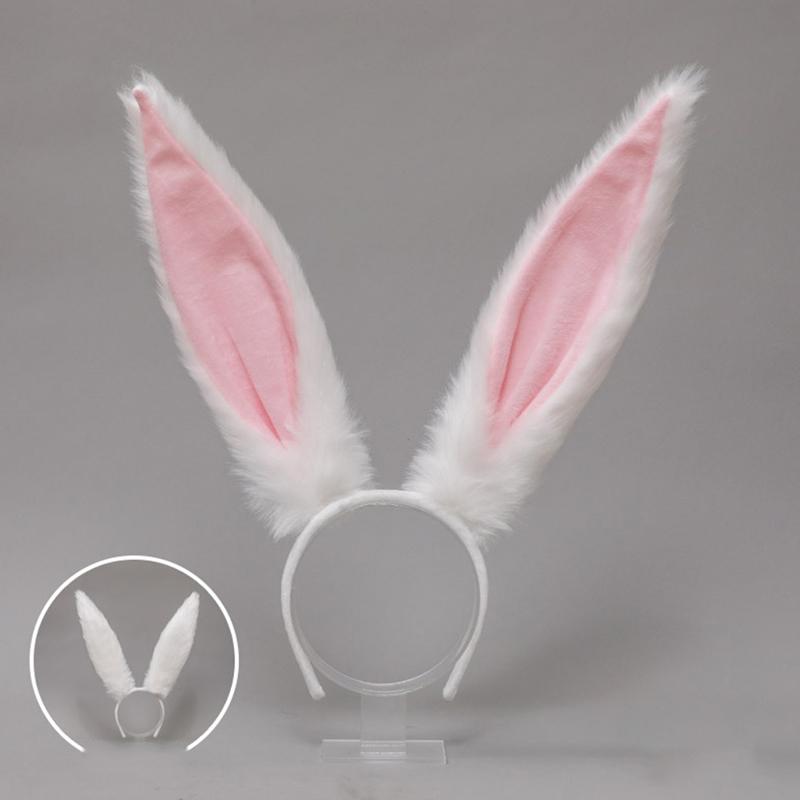 

Милые девушки плюшевые длинные заячьи ушки повязки для волос повязка на голову аксессуары для волос для косплея