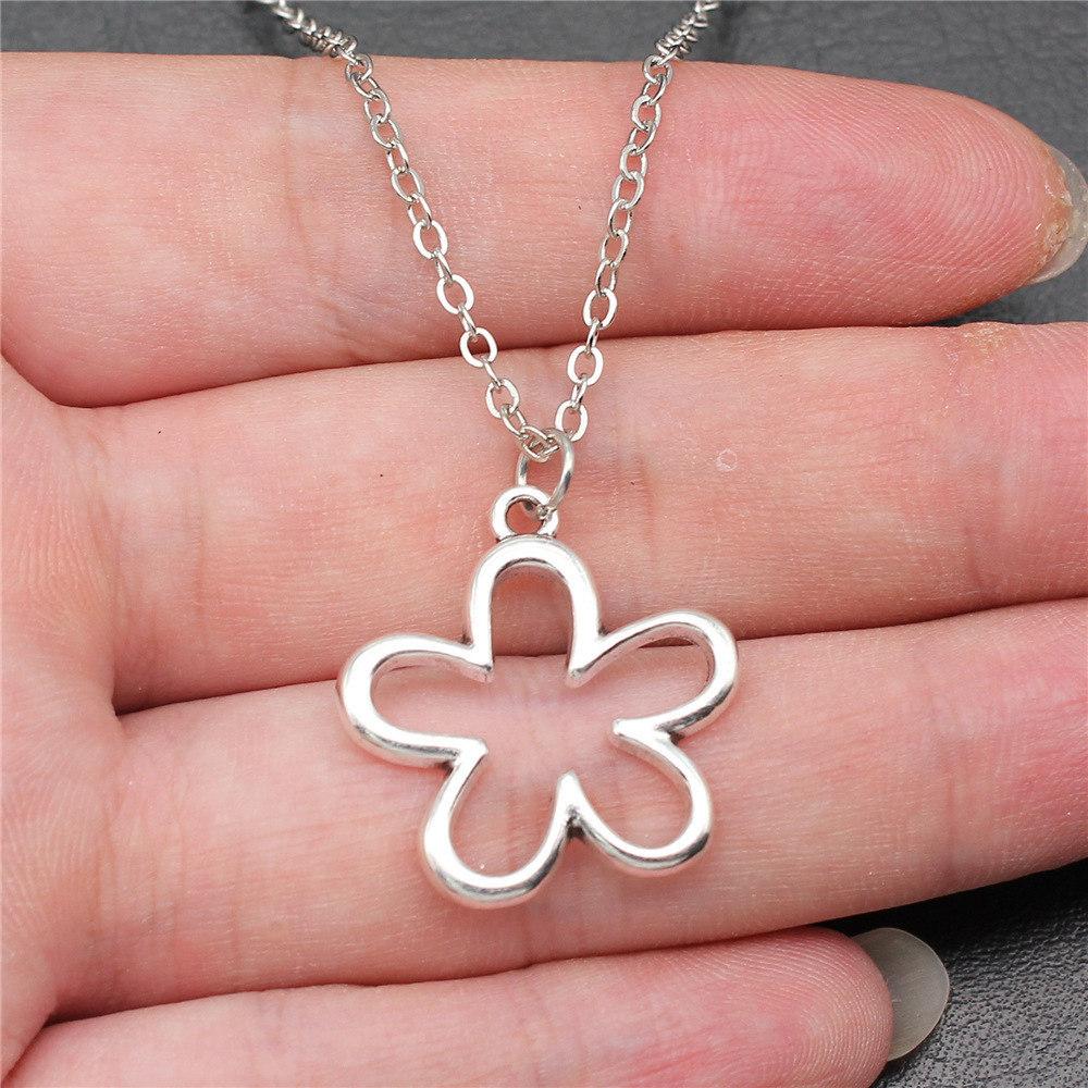 Tree of Life Floral Mandala Pendant Antique Bronze Metal Bridesmaid Choker Necklace Trendy Gift