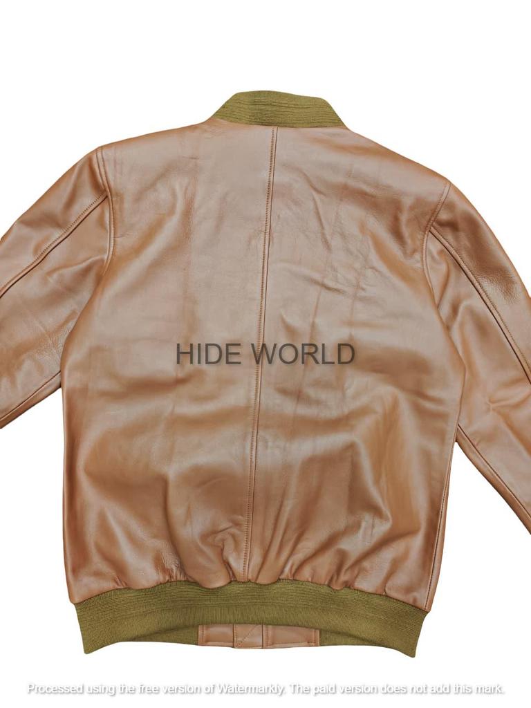 New Stylish Jacket Elegant Men's Genuine Lambskin Leather New Brown Handmade