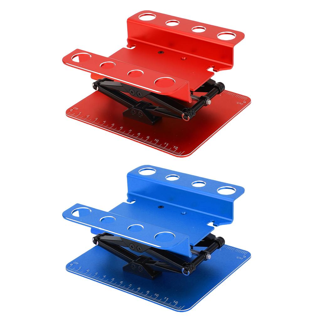RC Car Repair Work Stand 2.36 Inch to 5.51 Inch Manual Lift Lower Workstation with Anti Slip Pad for