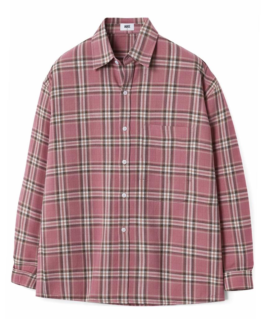 HUKE The Steady Check Shirt (Vintage Pink)