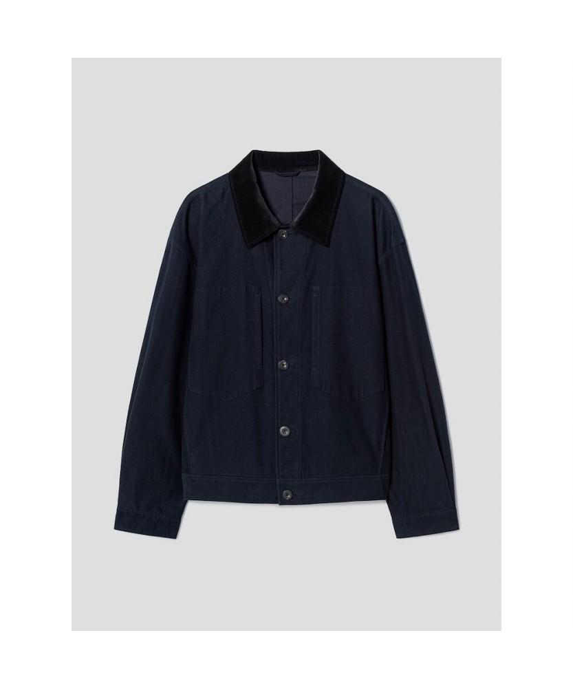 Shift.G Brushed Cotton Trucker Jacket Navy