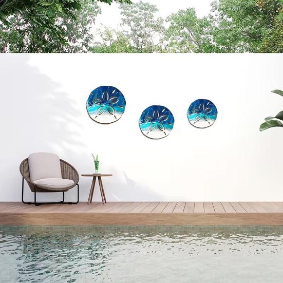 Decorazione da Parete con Monete Ornamenti in Legno Ecologici Tema Oceano Design Artistico Arte da Parete per Soggiorno Camera da Letto Studio