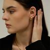 Wind Oval Hollow Jelly Bean S925 Silver Needle Earrings Earrings Fashion Commuter Versatile Earrings Women