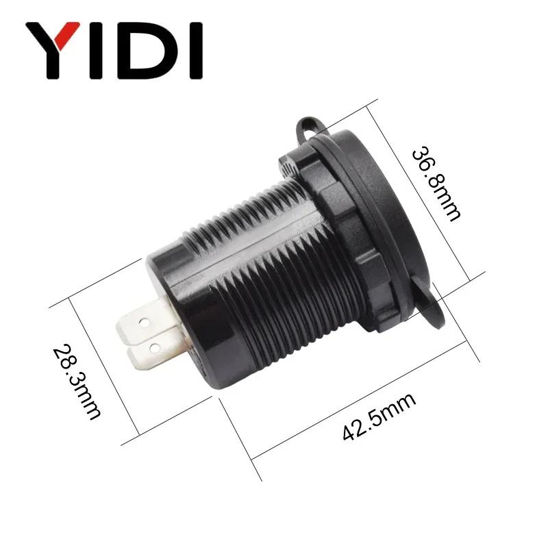 Dual USB Fast Car Charger 4.2A LED Light Display Waterproof Cigarette Lighter Power Socket 12V 24V Motorcycle Auto Truck Boat