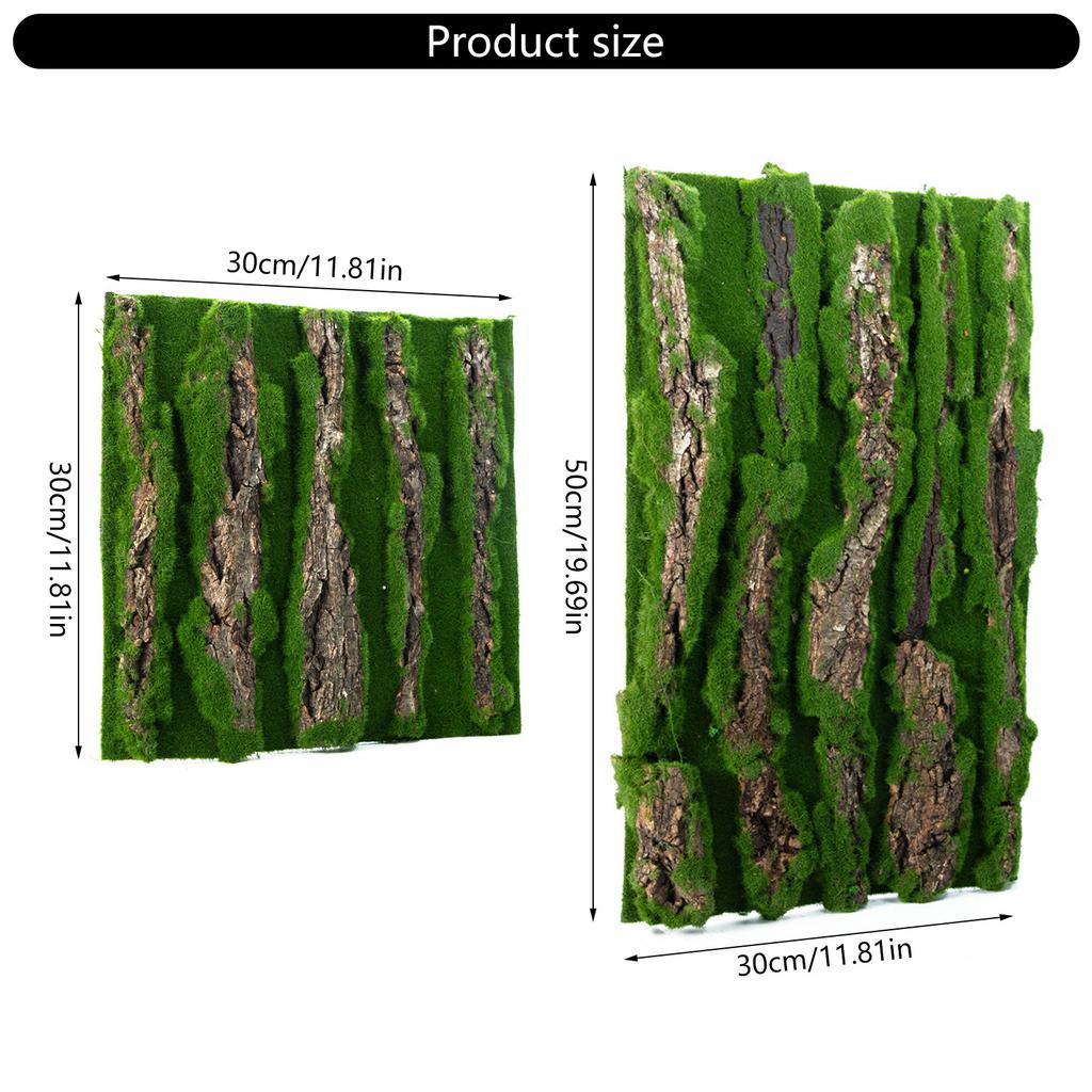 Natural Bark Moss Backdrop Board for Terrariums and Reptile Safe and Mold Resistant Habitats Background for Amphibian