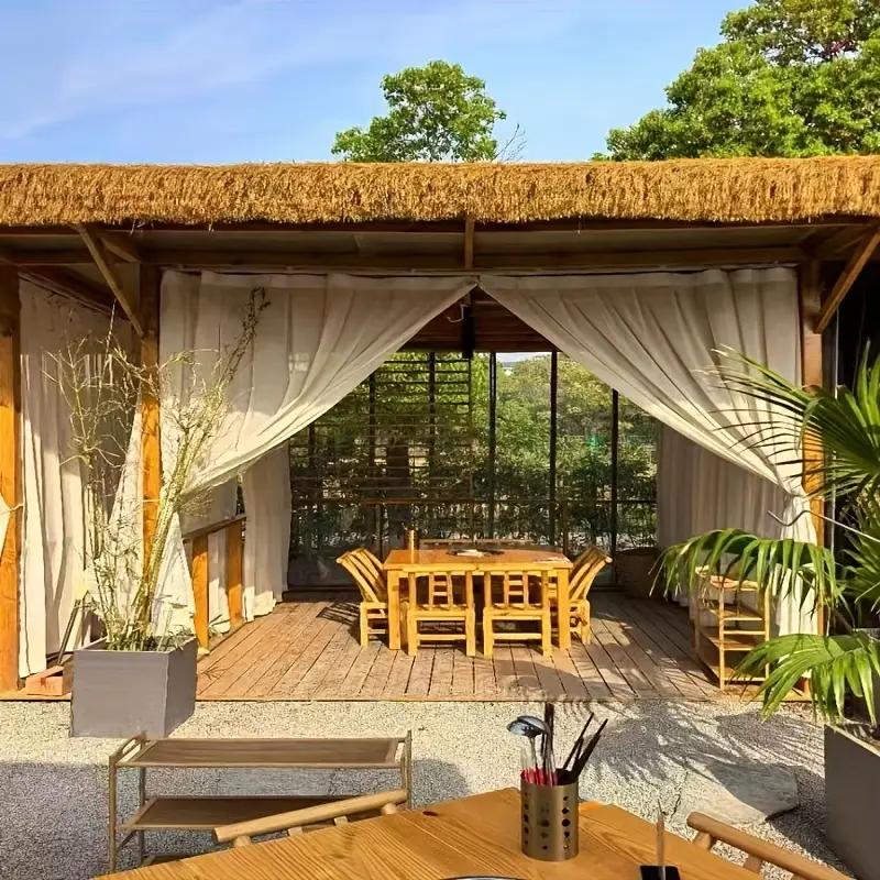 1PC Artificial Thatch Roof Roll Durable Plastic for Outdoor Pavilion Farmhouse Easy Install for Bars Cabins Beach Roofing Soluti