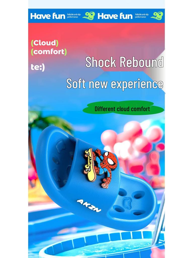 Kids' Summer Non-Slip EVA Bathing Sandals 2025: Two-Way Design for Boys and Girls