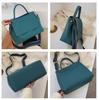 Fashi PU-Leder Damenhandtasche Hohe Kapazität 2026 Winter Einfarbige Damen Schulter-Umhängetasche Reise Damen Tote Bag blau