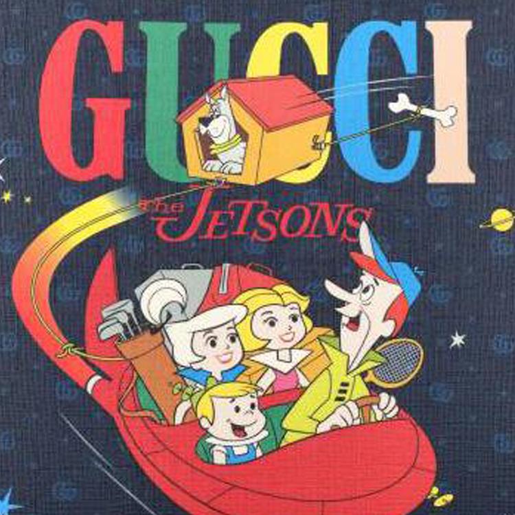 Gucci Fashion Letter Print Canvas Tote Bag Kids Bags Blue 605614-FACGI-4049