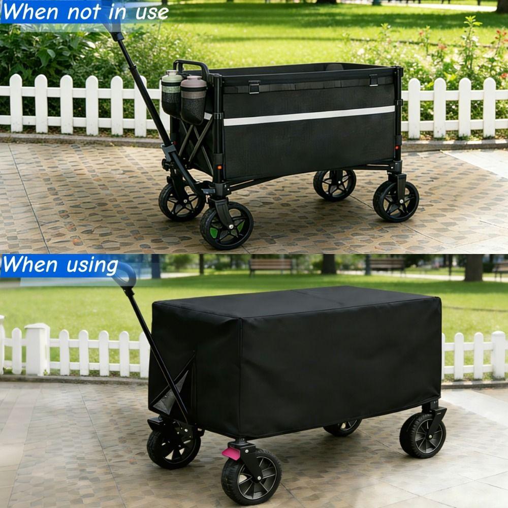 Rectangle Trolley Cover Oxford Cloth Folding Cart Cover Wagon Protective Cover Backyard