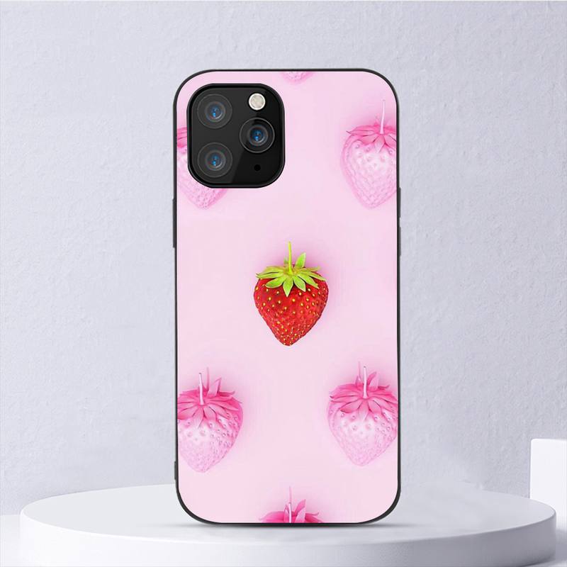 Lovely Strawberry Phone Case For Iphone 11 12 Mini 13 14 Pro Xs Max X 8 7 6s Plus 5 Se Xr Shell