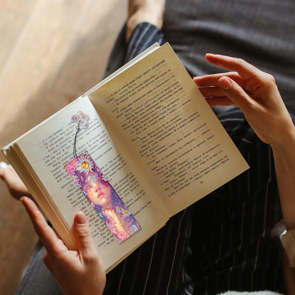 3Pcs Special Shape Flowers Fairy Diamond Painting Bookmark 5D DIY Diamond Painting Bookmark Diamond Painting Bookmark Making Kit