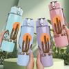 1PC Wild West Cactus Desert Print 750ml Color Plastic Sports Water Bottle Leakproof Flip Straw Lid Suitable for Sports Office Home Use