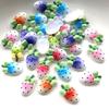 10 mixed strawberry shaped resin scrapbooks suitable for hair accessories, phone cases, and various DIY decorative accessories