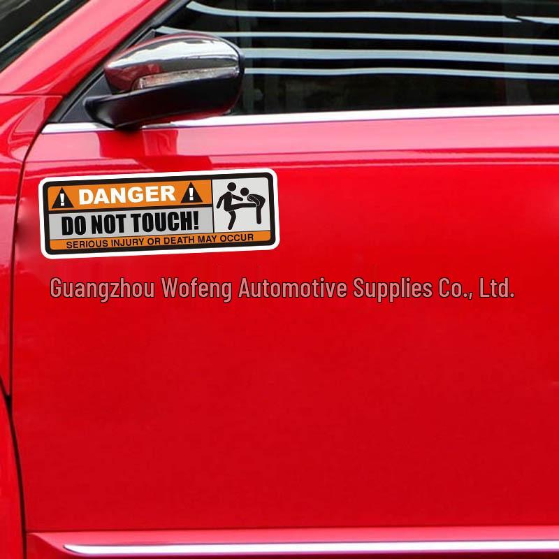 Reflective  Danger Do Not Touch  Car Warning Sticker P89