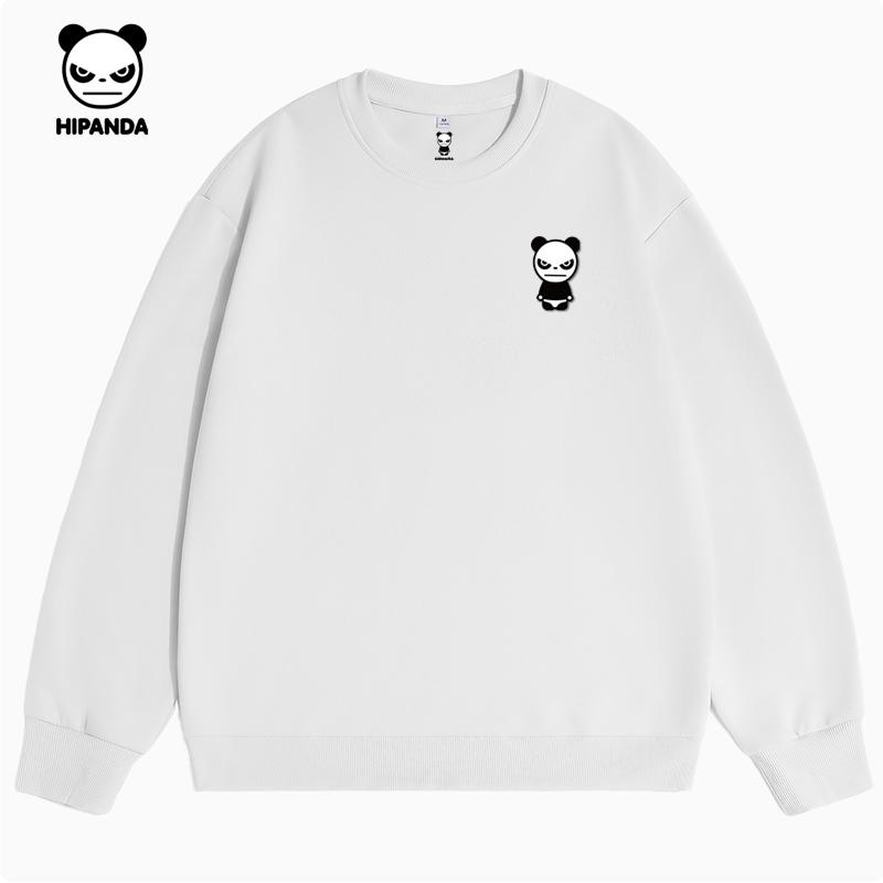 Hello Hipanda Panda Solid Color Neutral Trend Hooded Sweatshirt